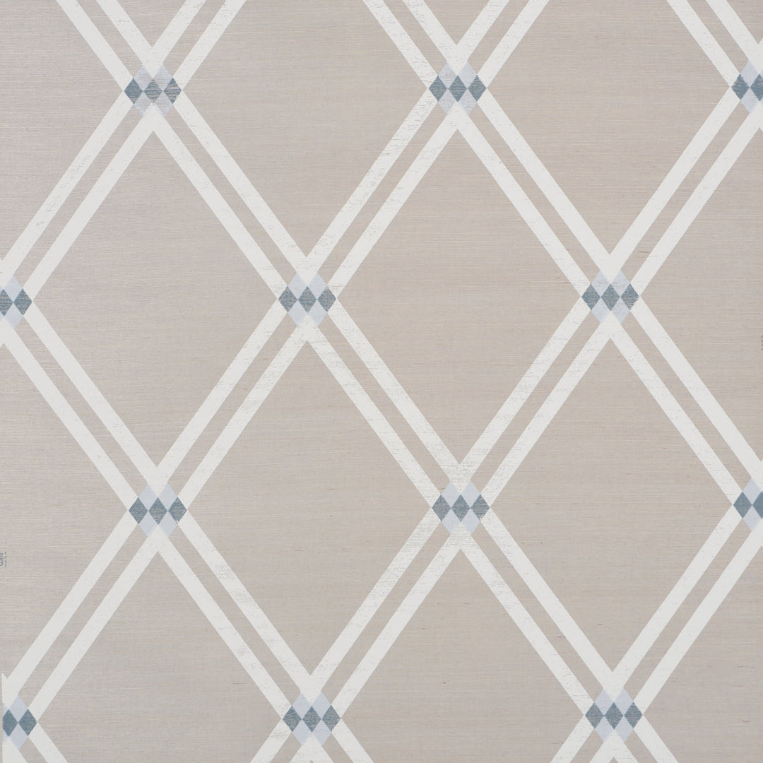 Schumacher Wallcovering Asolo Sisal - Sky