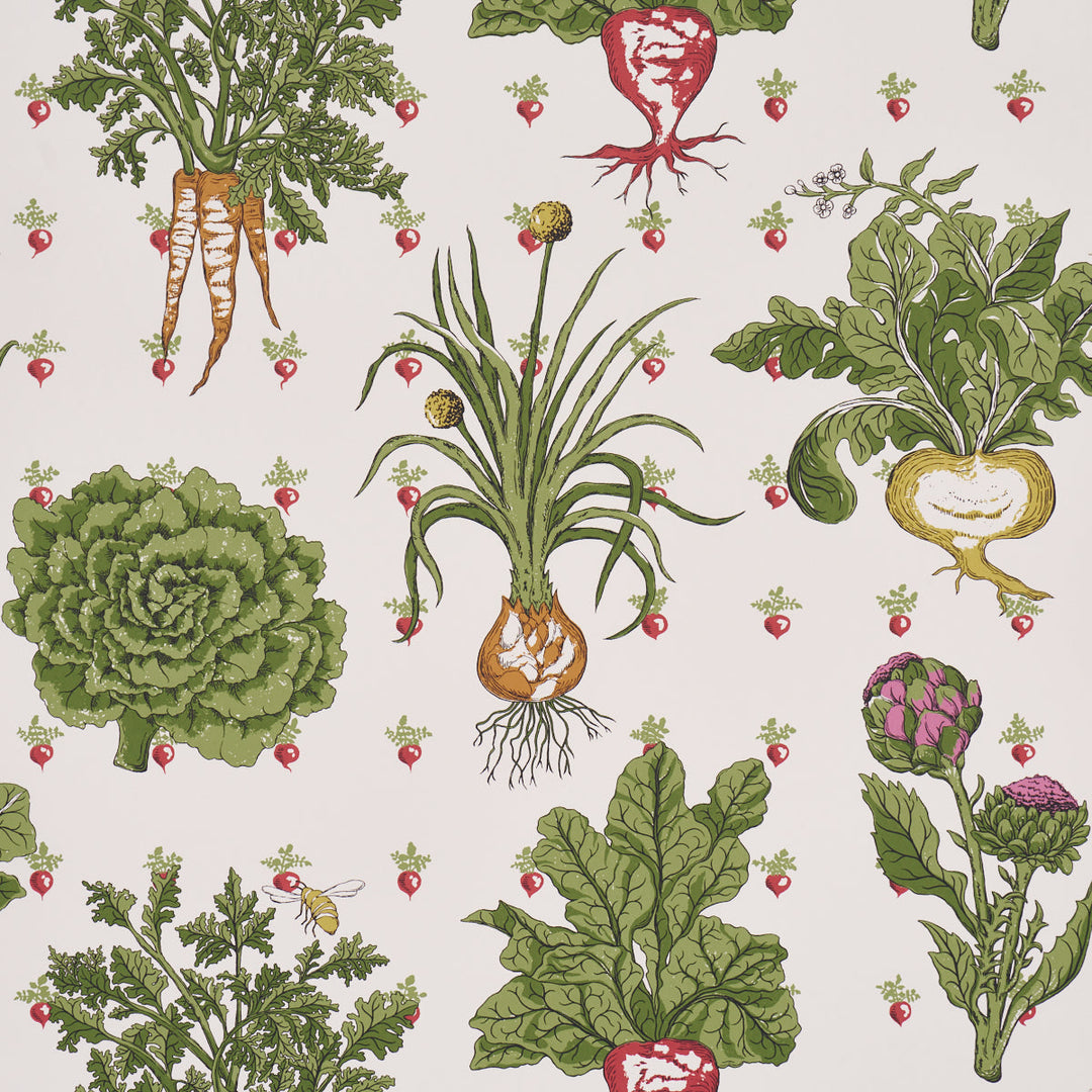Schumacher Wallcovering Green Grocer - Multi