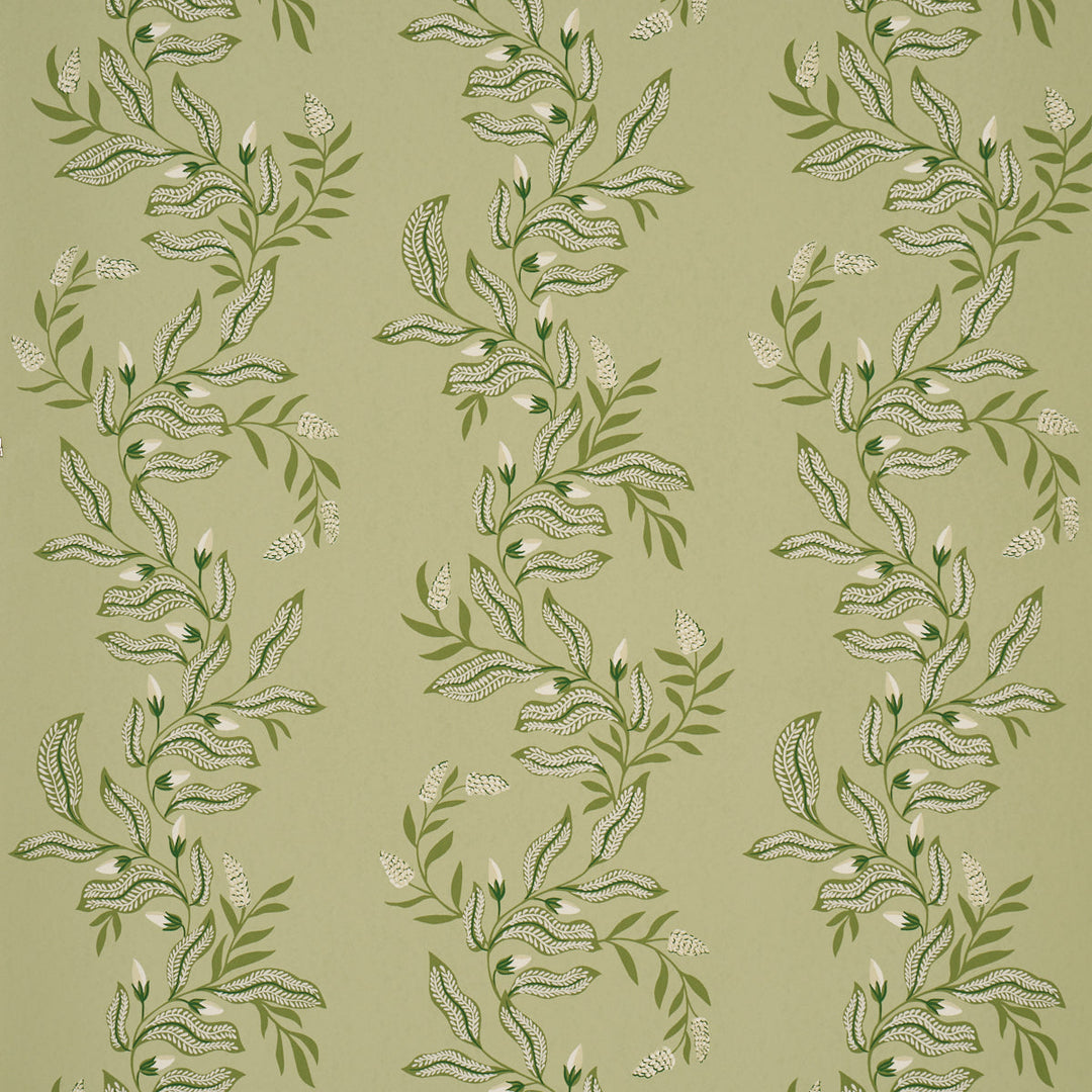 Schumacher Wallcovering Vagary Vines - Honeydew