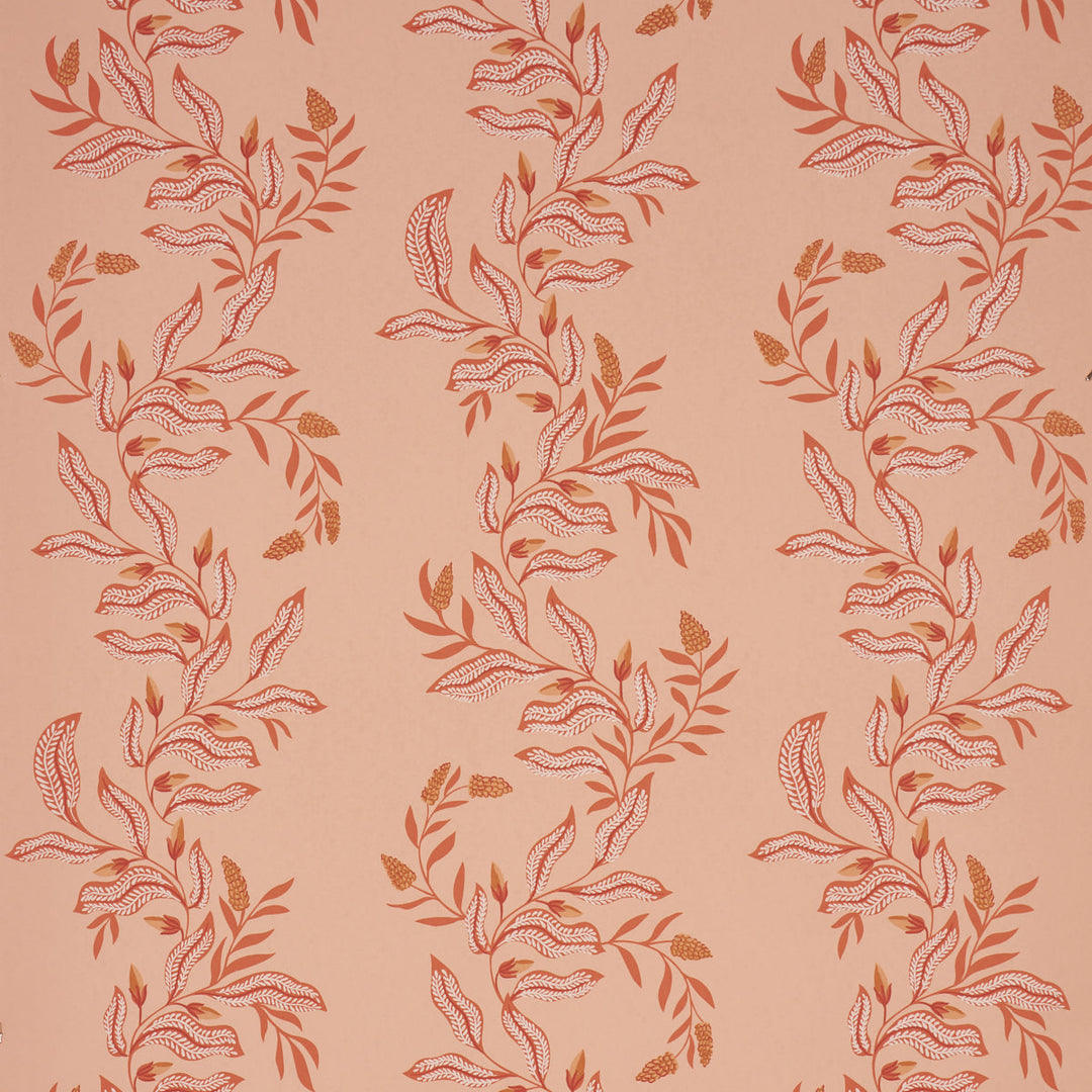 Schumacher Wallcovering Vagary Vines - Papaya