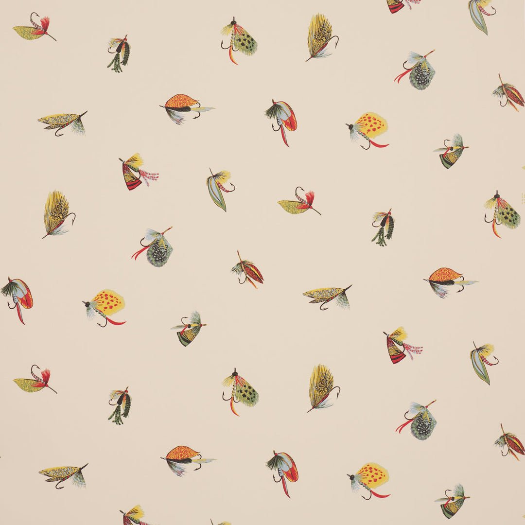 Schumacher Wallcovering Fly Fishing - Ivory