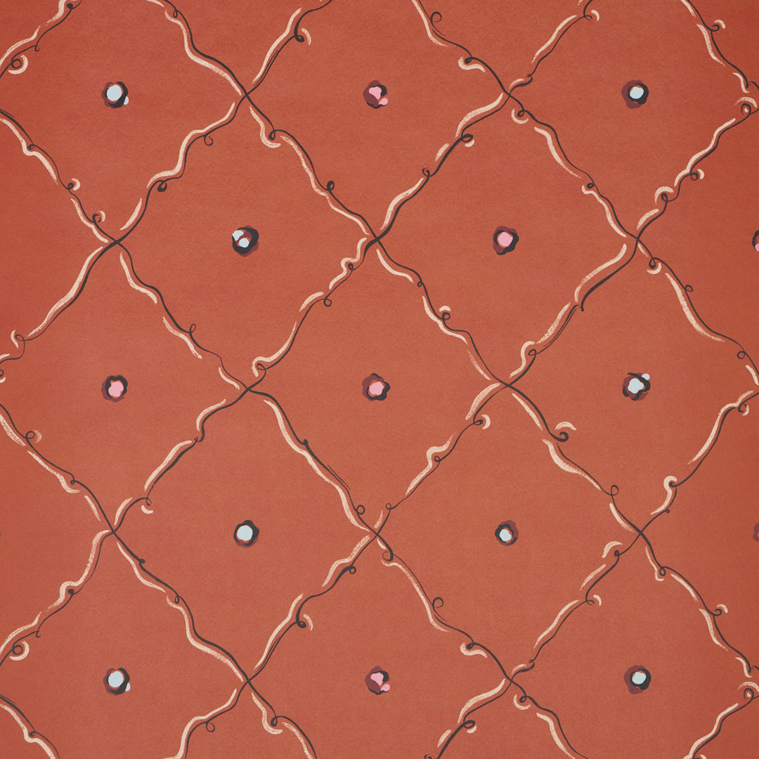 Schumacher Wallcovering Colette - Red