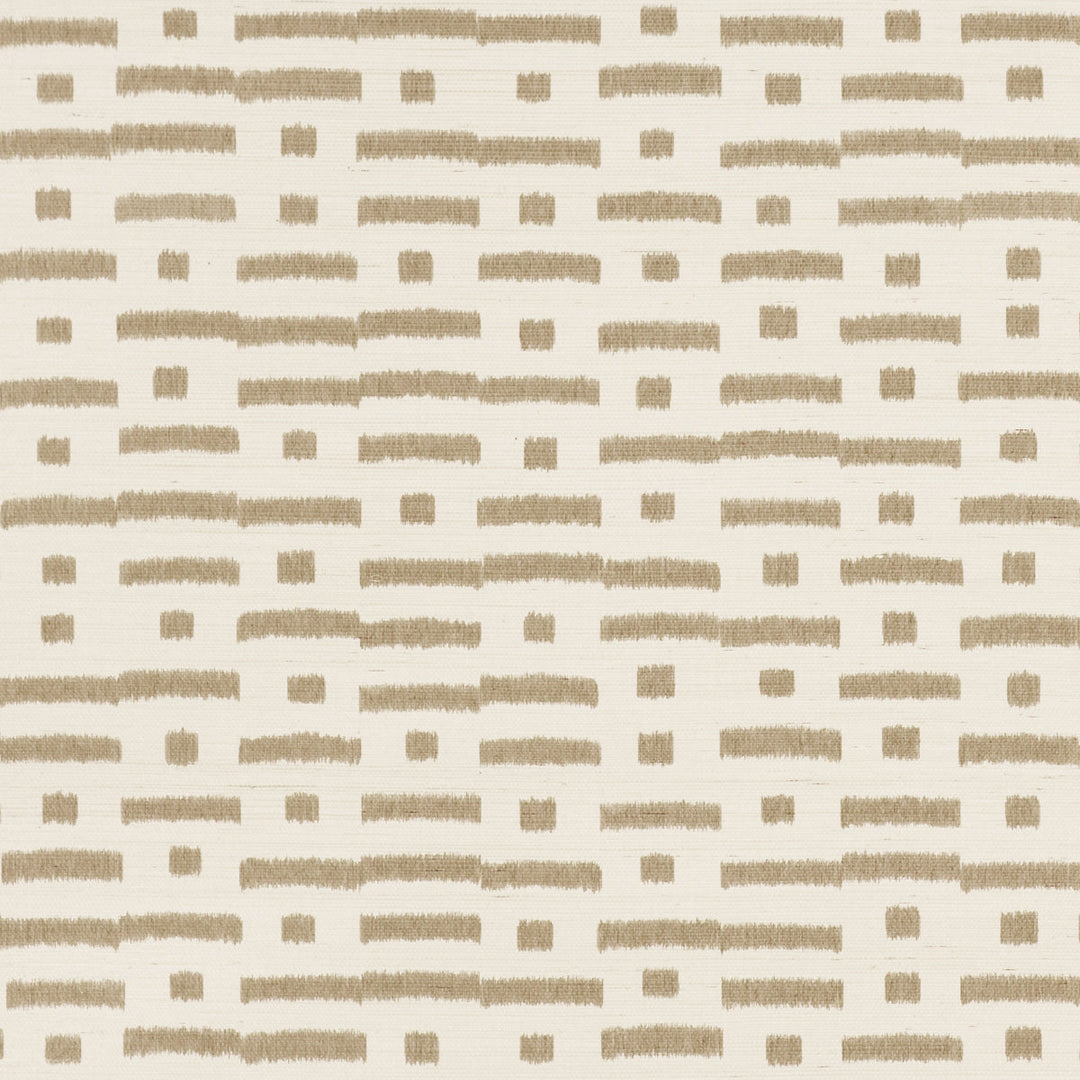 Schumacher Wallcovering Abstract Ikat Sisal - Taupe