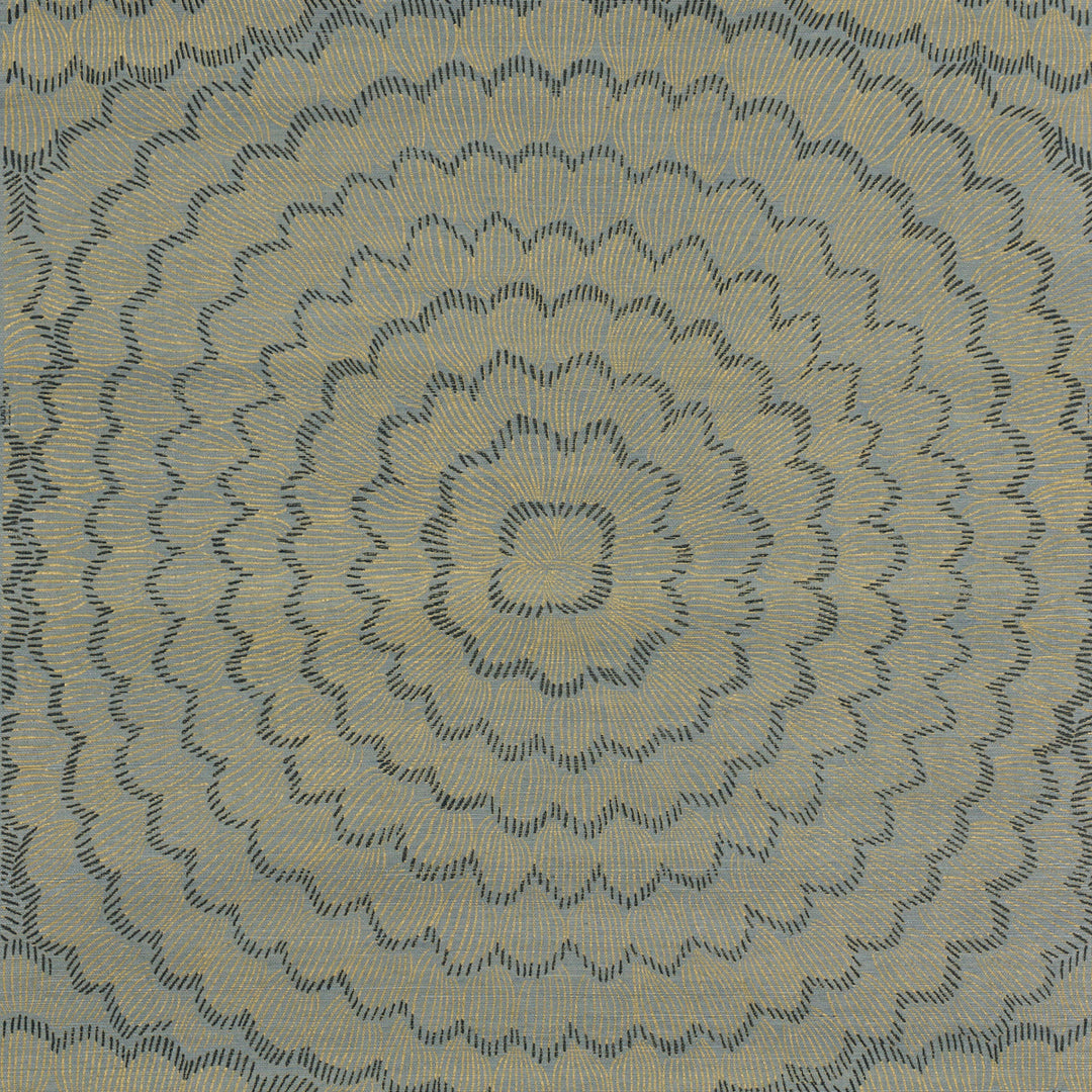 Schumacher Wallcovering Feather Bloom Sisal - Nile