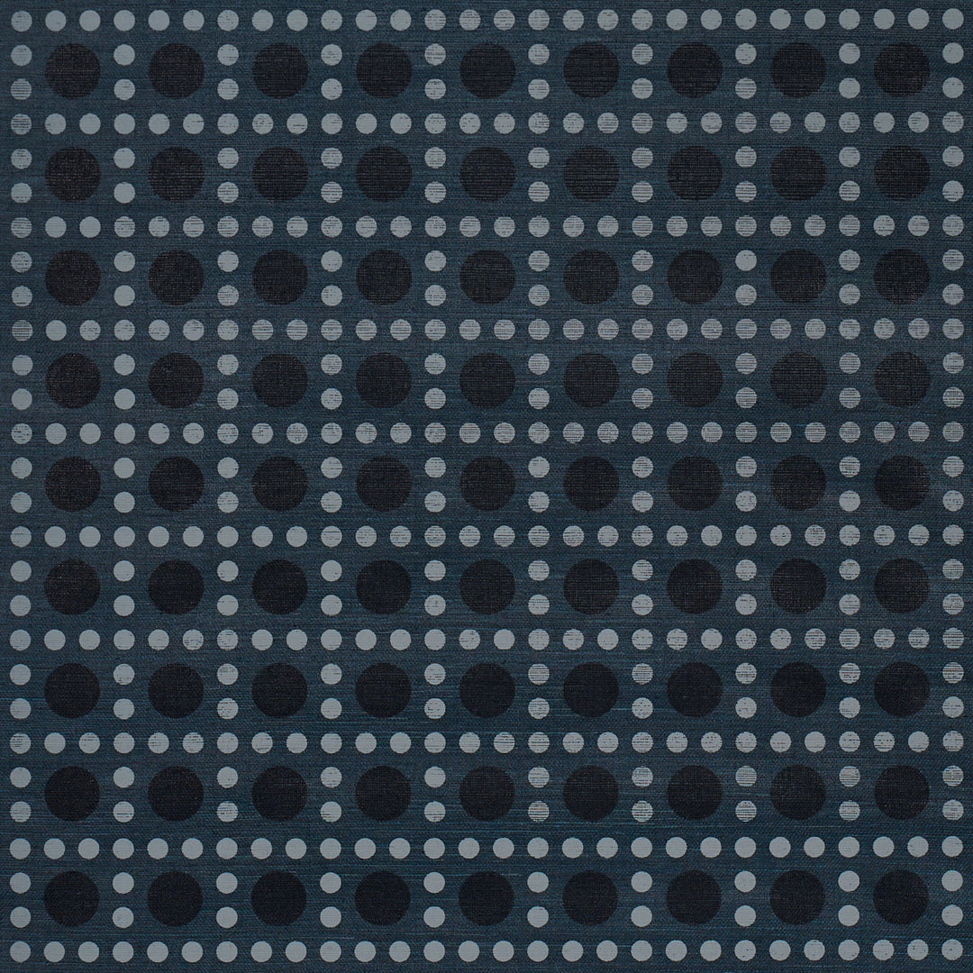 Schumacher Wallcovering Puntini Sisal - Indigo