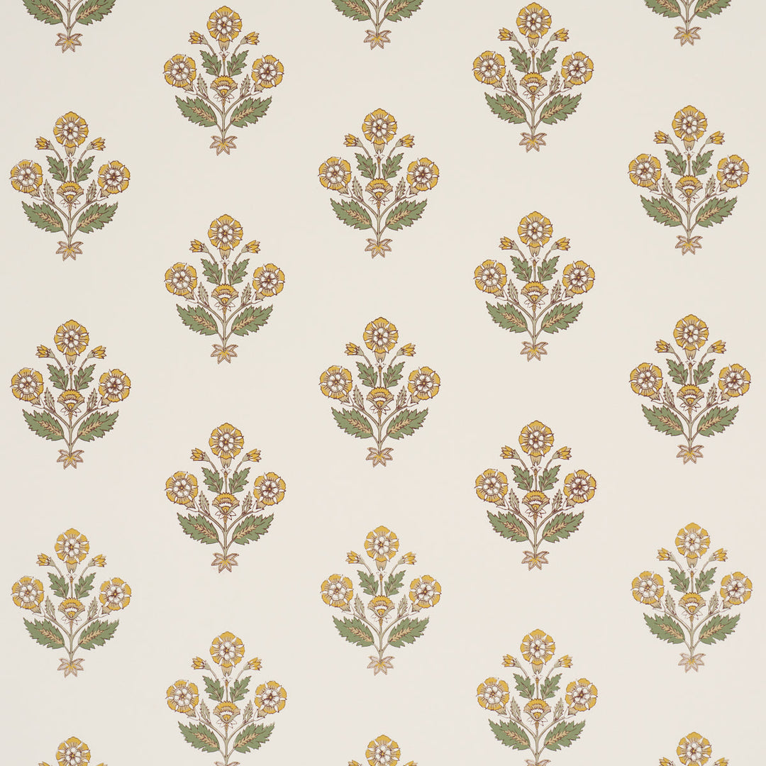 Schumacher Wallcovering Dalila Hand-Screen Print - Yellow