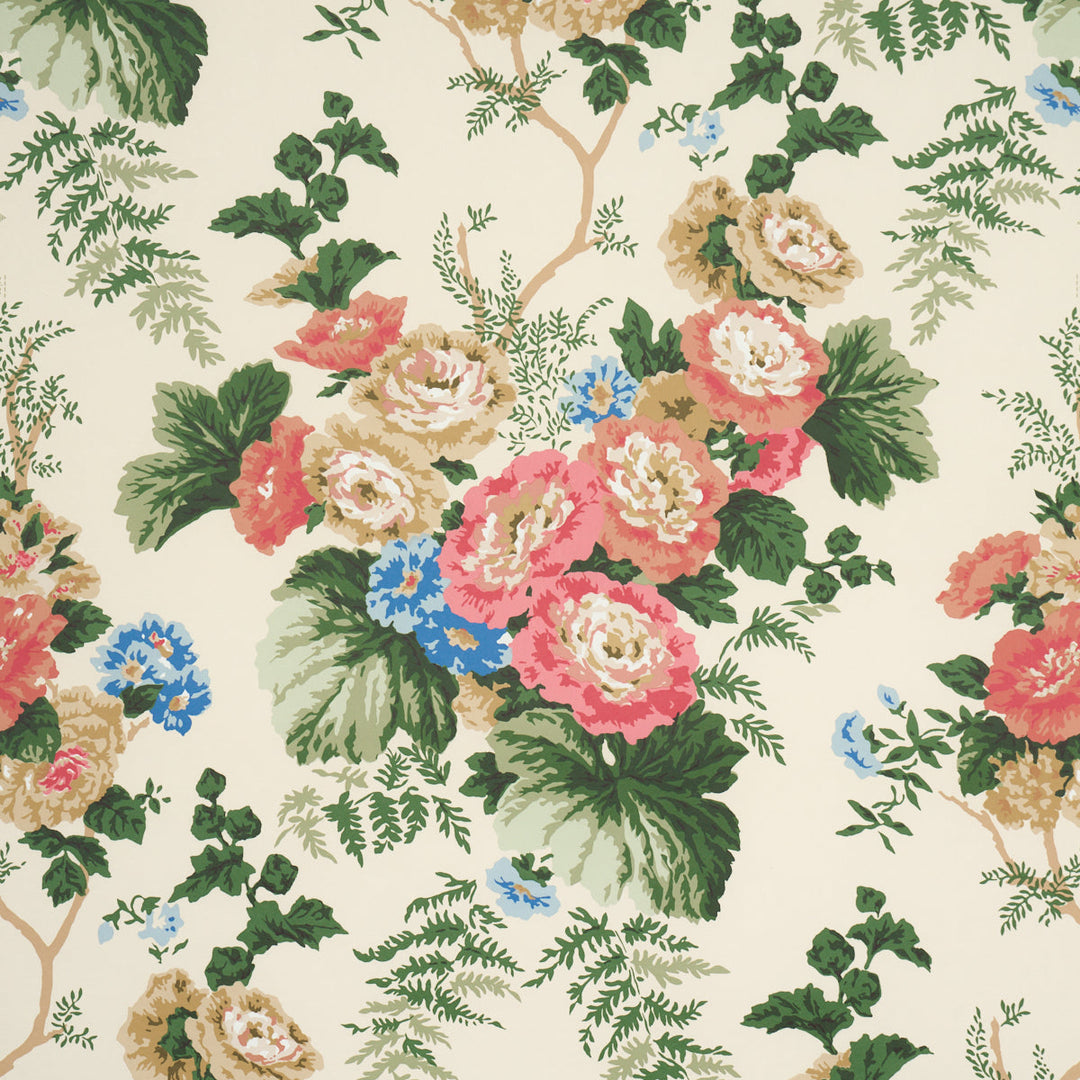Schumacher Wallcovering Wycombe Park - Red & Blue