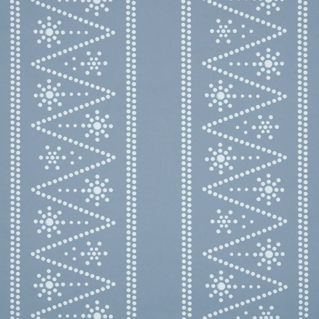 Schumacher Wallcovering The Pearlies - Soft Blue