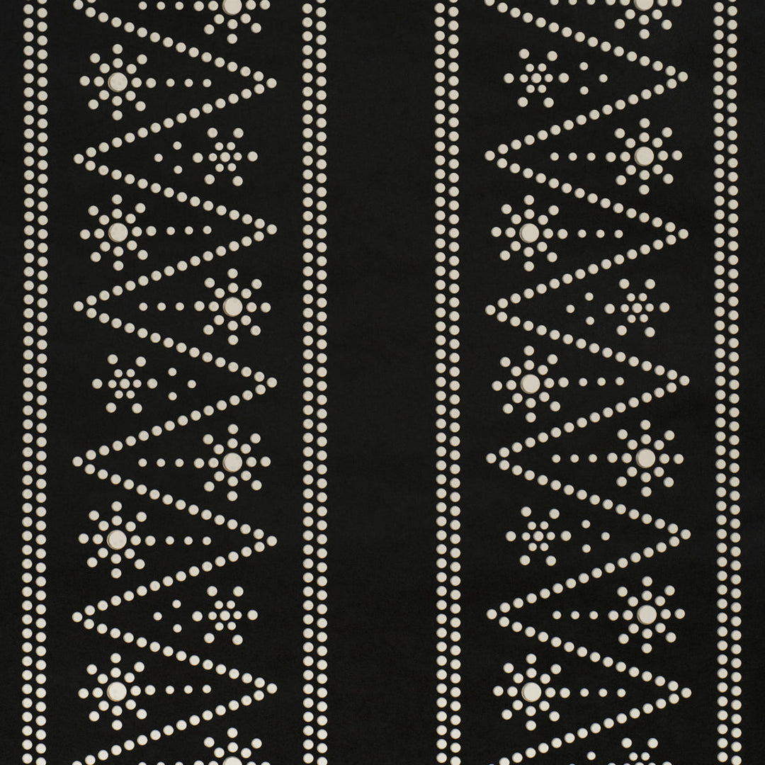 Schumacher Wallcovering The Pearlies - Black