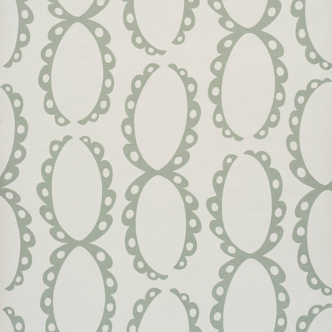 Schumacher Wallcovering The Saints - Cool Green