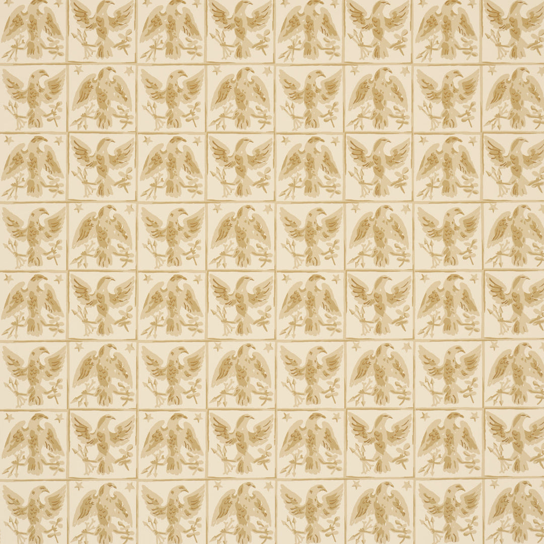 Schumacher Wallcovering Barton'S Eagle Hand Print - Yellow
