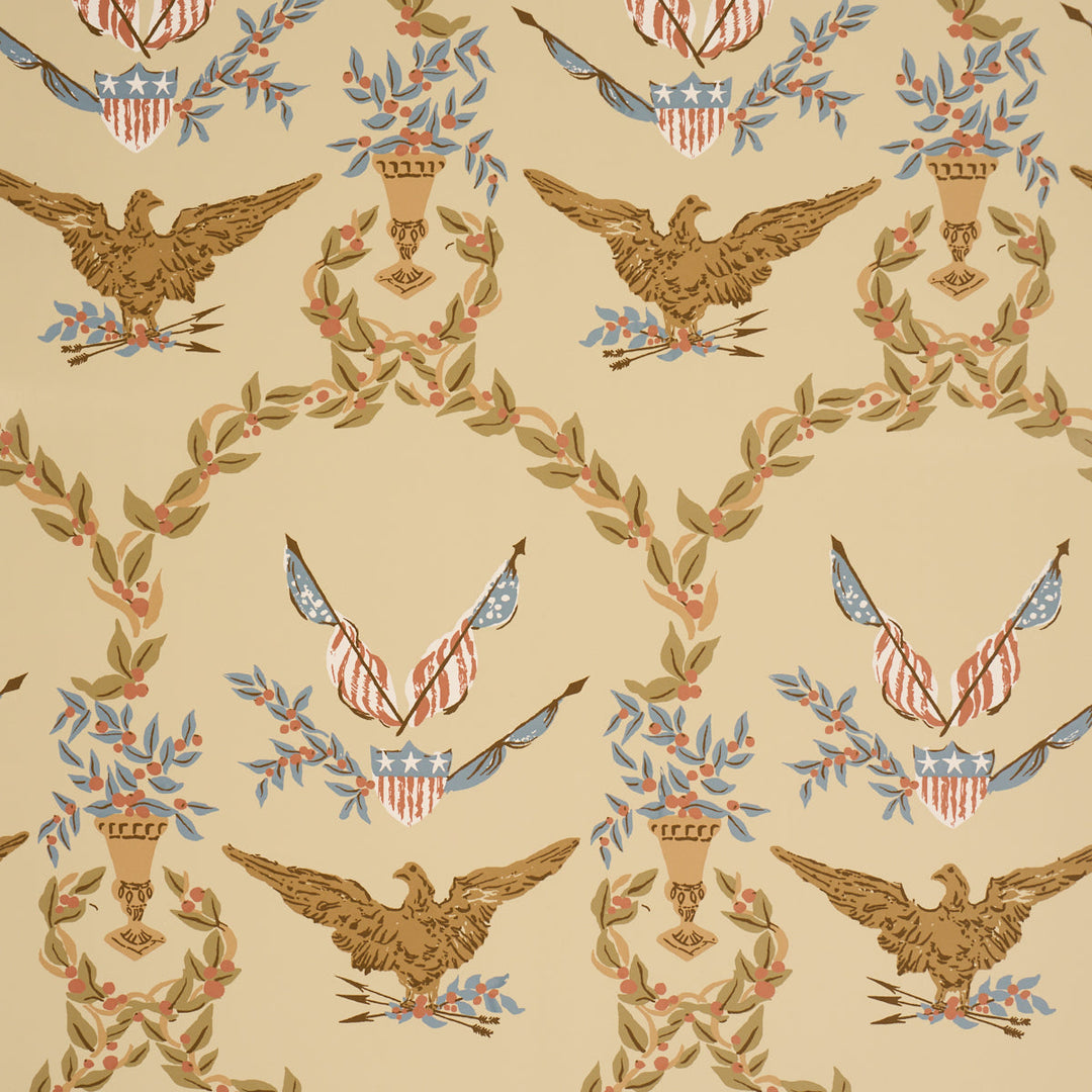 Schumacher Wallcovering Liberty'S Laurels - Green