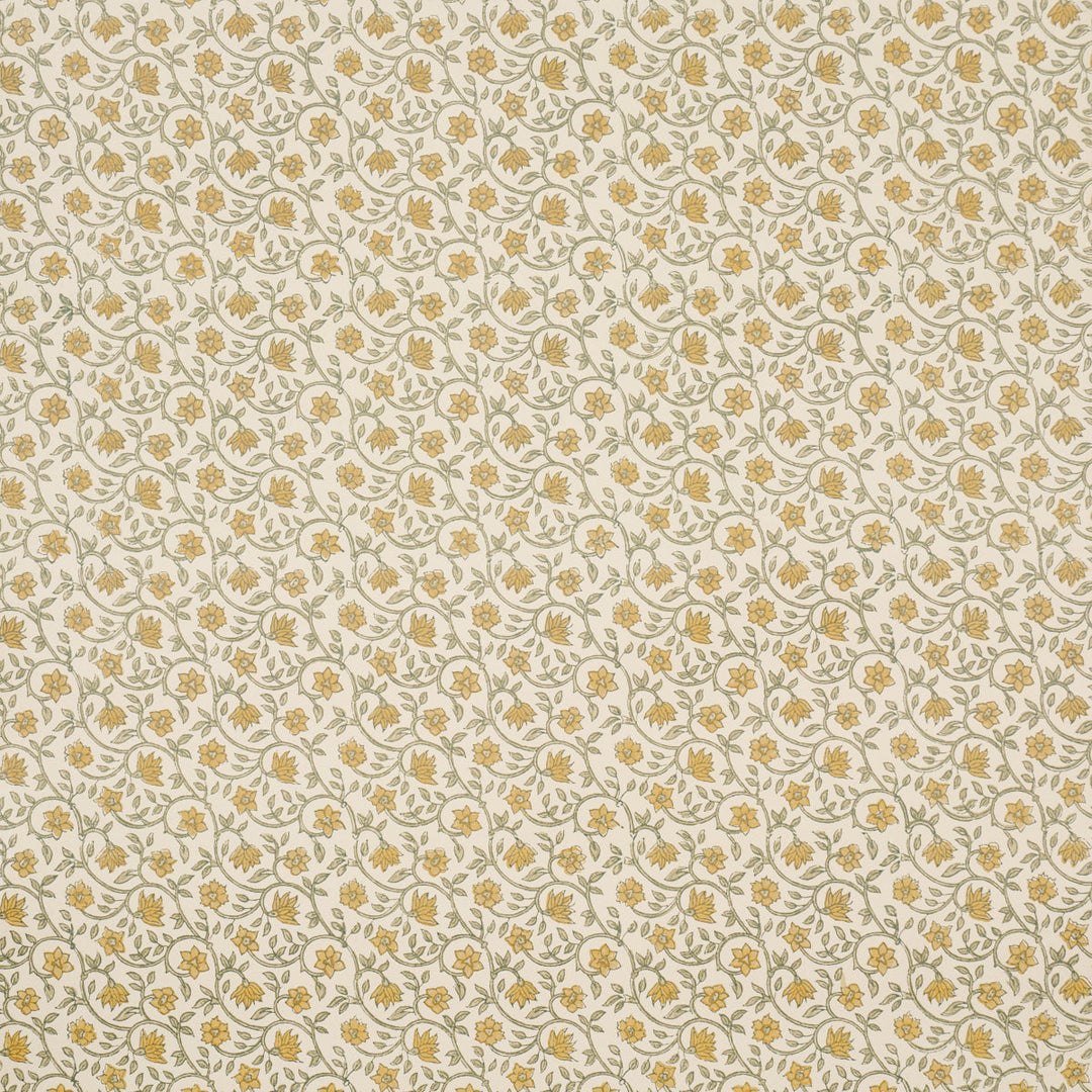 Schumacher Wallcovering Malaya Hand-Block Print - Yellow