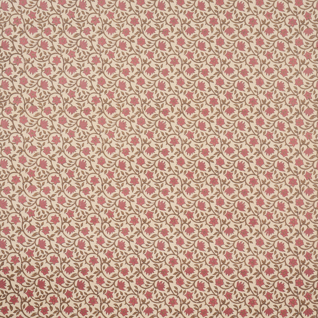 Schumacher Wallcovering Malaya Hand-Block Print - Red