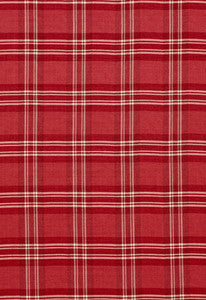 Schumacher Fabric Check Rustique Cranberry 50202
