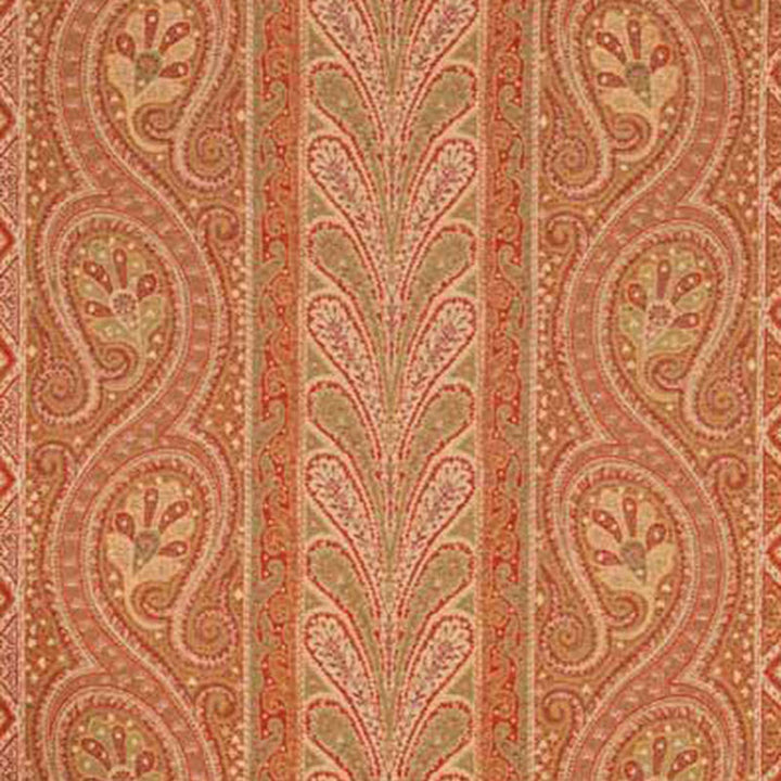 Chatelaine Paisley Red/Moss 50771 by Schumacher Designer Fabric CHROMA VISCOSE 65% WOOL 25% ITALY MARTINDALE 4,000 </p><p>Repeat: Horizontal: 29 1/2" (75CM) and Vertical: 17 1/8" (43CM) 59 - Swanky Fabrics -