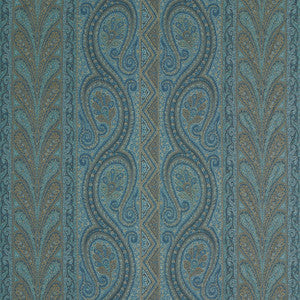 Schumacher Fabric Chatelaine Paisley Blue 50774