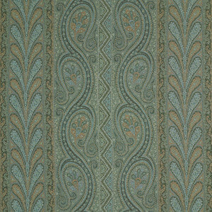 Schumacher Fabric Chatelaine Paisley Jade 50776