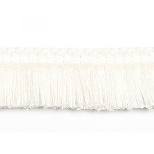 Europatex Fabric Hellenic Key Brushed Fringe Pearl
