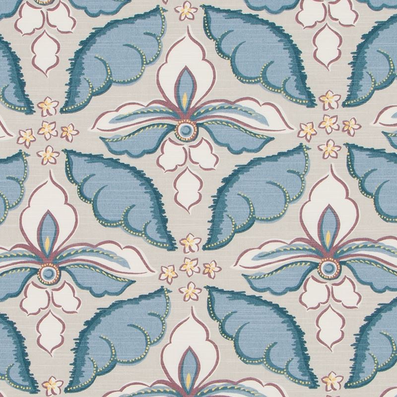 Robert Allen @Home Fabric Painted Damask Soft Plum 10 Yards