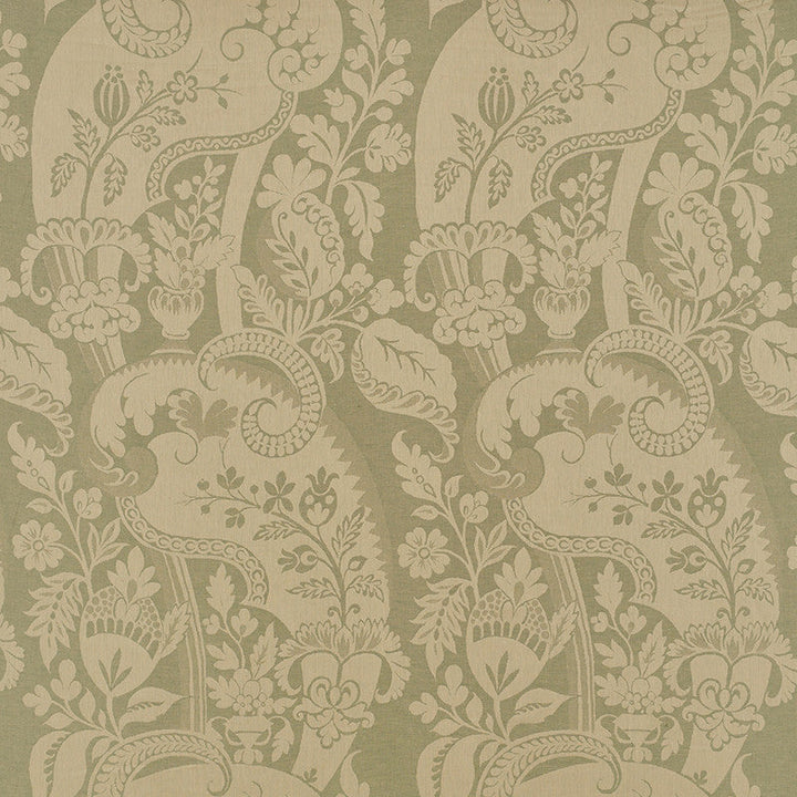 Tela Damasco Aqua 51902 by Schumacher Fabric Schumacher Fabric Tela Damasco Aqua 51902Fabric LINEN 100% ITALY </p><p>Repeat: H: HORZ. 24" (61CM) , V: VERT. 52 1/2" (133 cm) 60 - Fabric Carolina -