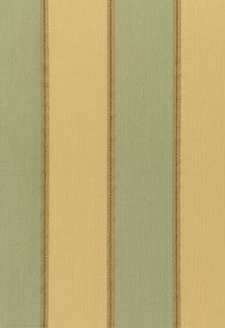 Schumacher Fabric Fitzroy Stripe Aqua/Sand 54043
