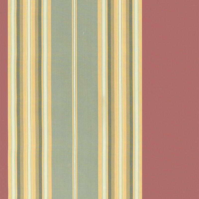 Vivien Silk Stripe Rouge 54131 by Schumacher Designer Fabric BEEKMAN SILKS (STRIPES) F06 See Sample CHINA NOT APPLICABLE </p><p>Repeat: Horizontal: 13 1/2" (34CM) and Vertical: - 54" WIDE (137CM) - Swanky Fabrics -