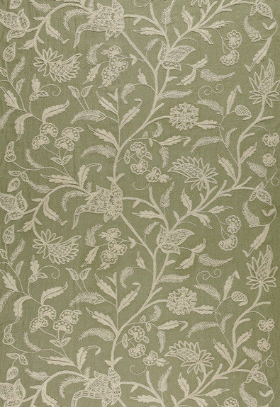 Amagansett Linen Crewel - 54192 by Schumacher Designer Fabric - See Sample - - </p><p>Repeat: Horizontal: - and Vertical: - 0" WIDE (0CM) - Swanky Fabrics -