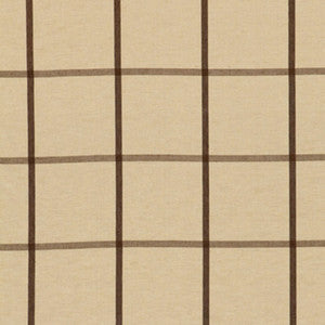 Schumacher Fabric Bayview Linen Plaid Cocoa 54212
