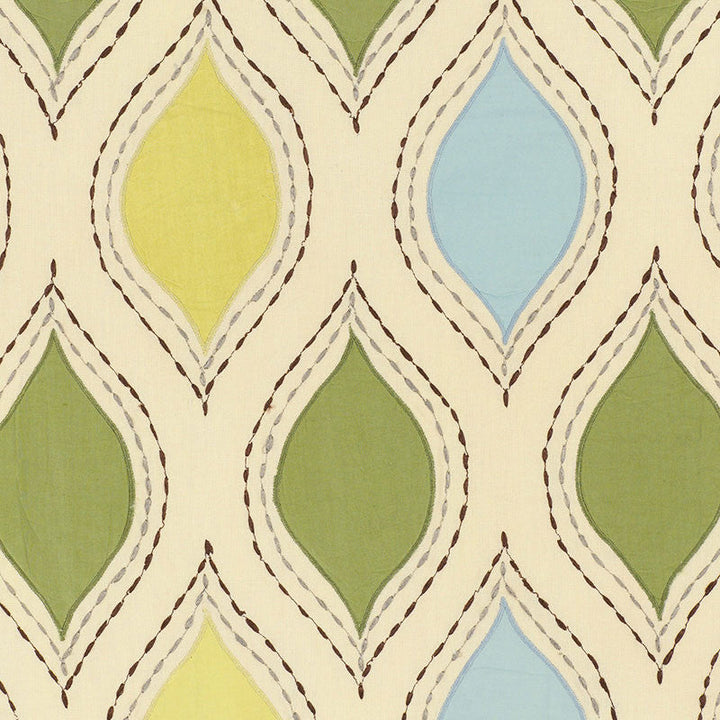 Let'S Dance Chartreuse & Sky 54780 by Schumacher Designer Fabric MODERN WOVENS COTTON 87% RAYON 13% INDIA </p><p>Repeat: Horizontal: 10 1/2" (27CM) and Vertical: 9 1/2" (24CM) 52 - Swanky Fabrics -