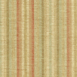 Schumacher Fabric Medivici Chenille Stripe Rose / Aqua 54890