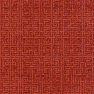 Schumacher Fabric Chinois Fret Oxblood / Lacquer 54951