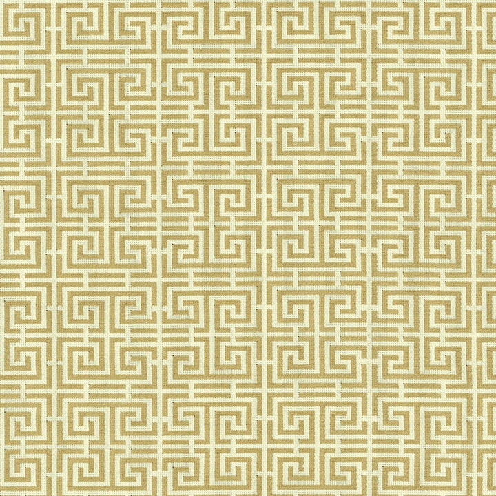 Chinois Fret Camel / Cream 54953 by Schumacher Designer Fabric ESSENTIALS: SMALL-SCALE UPHOLSTERY I COTTON 95% POLIAMMIDIC 5% FRANCE MARTINDALE 36,000 </p><p>Repeat: Horizontal: 4 1/2" (11CM) and Vertical: 2 3/8" (6CM) 56 - Swanky Fabrics -