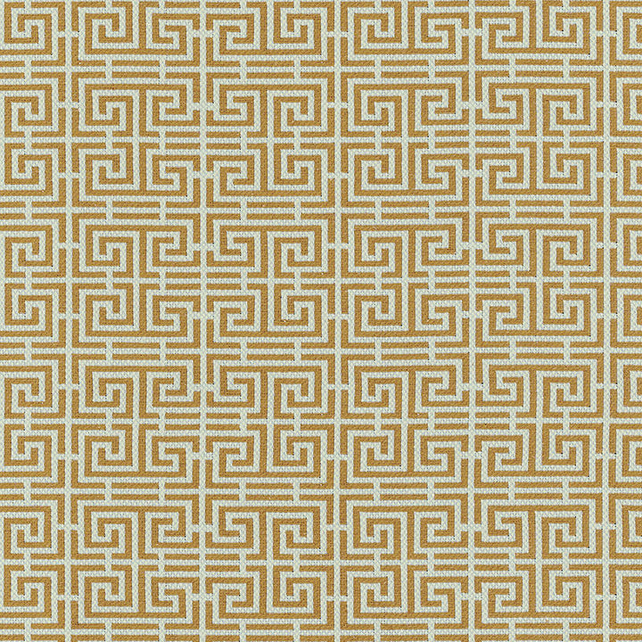 Chinois Fret Tobacco / Aqua 54954 by Schumacher Fabric Schumacher Fabric Chinois Fret Tobacco / Aqua 54954Fabric COTTON 95% FRANCE </p><p>Repeat: H: HORZ. 4 1/2" (11CM) , V: VERT. 2 3/8" (6CM) 56 - Fabric Carolina -