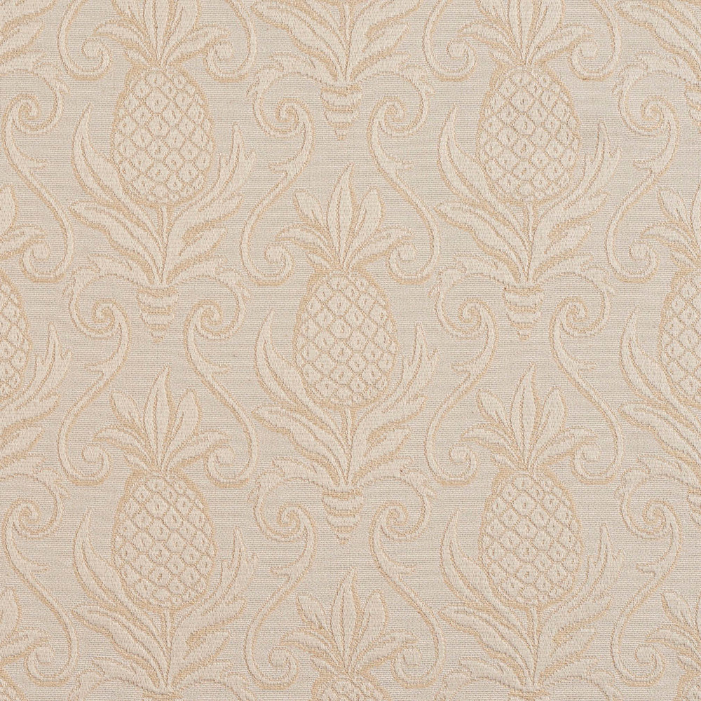 5519 Ivory/Pineapple by Charlotte Designer Fabric Enchanted Gardens 75% Cotton, 25% Polyester Asia Exceeds 70,000 Wyzenbeek Rubs (Heavy Duty) Horizontal: 7.0" x Vertical: 7.5" 54 Inches - Swanky Fabrics -
