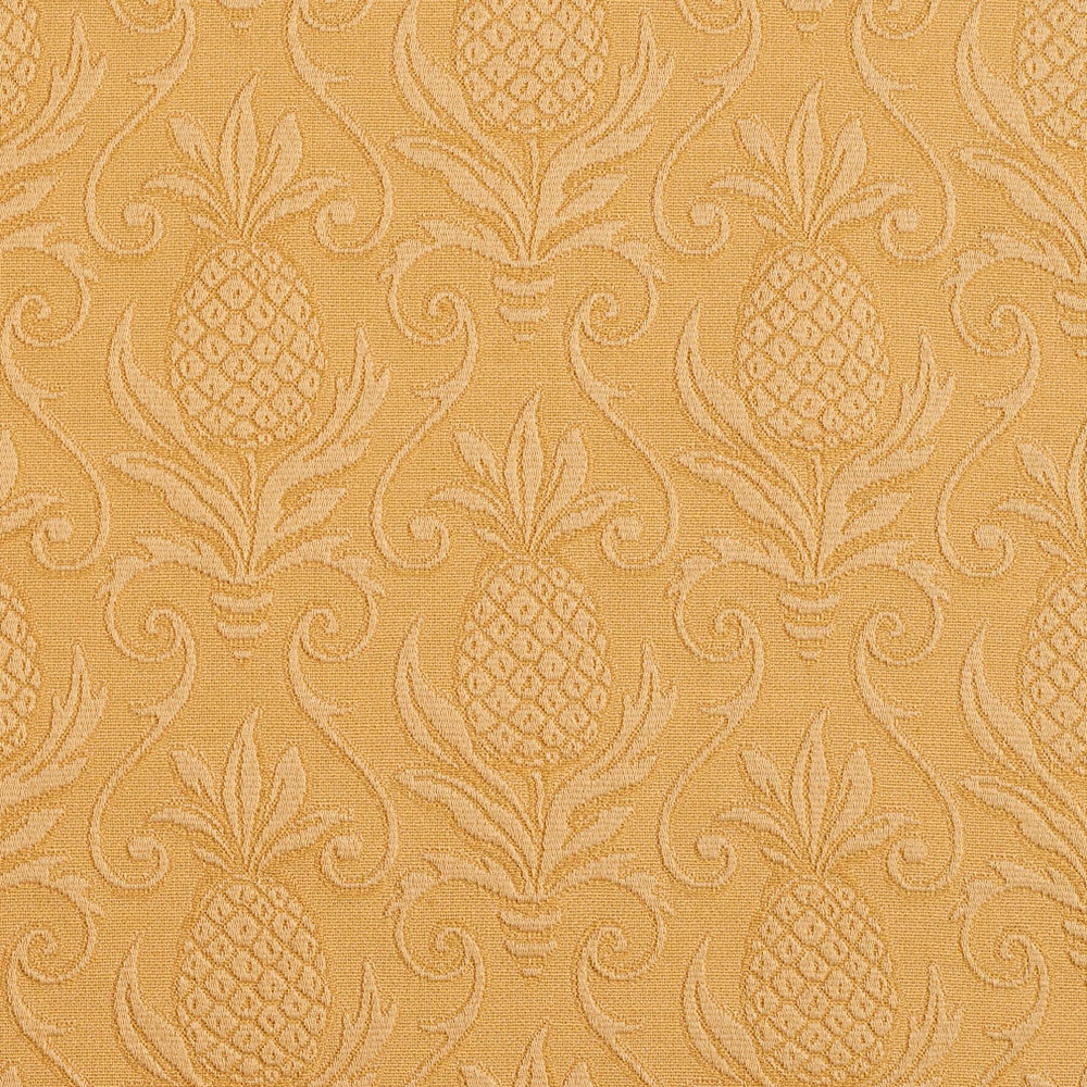 5524 Gold/Pineapple by Charlotte Designer Fabric Enchanted Gardens 75% Cotton, 25% Polyester Asia Exceeds 70,000 Wyzenbeek Rubs (Heavy Duty) Horizontal: 7.0" x Vertical: 7.5" 54 Inches - Swanky Fabrics -