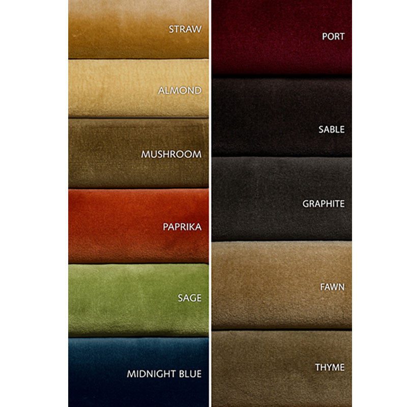 Cotton Club Velvet Thyme 55283 by Schumacher Designer Fabric ESSENTIAL VELVETS See Sample ITALY HEAVY DUTY </p><p>Repeat: Horizontal: - and Vertical: - 55" WIDE (140CM) - Swanky Fabrics -