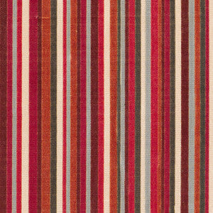 Schumacher Fabric Syncopated Velvet Stripe Azalea / Aqua 55321