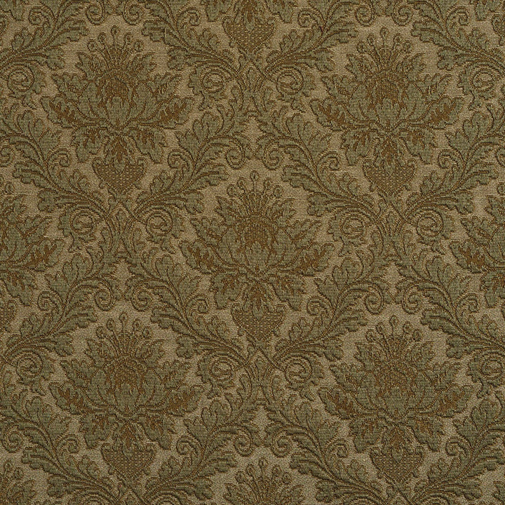 5542 Sage/Cameo by Charlotte Designer Fabric Enchanted Gardens 75% Cotton, 25% Polyester Asia Exceeds 70,000 Wyzenbeek Rubs (Heavy Duty) Horizontal: 7" x Vertical: 7" 54 Inches - Swanky Fabrics -