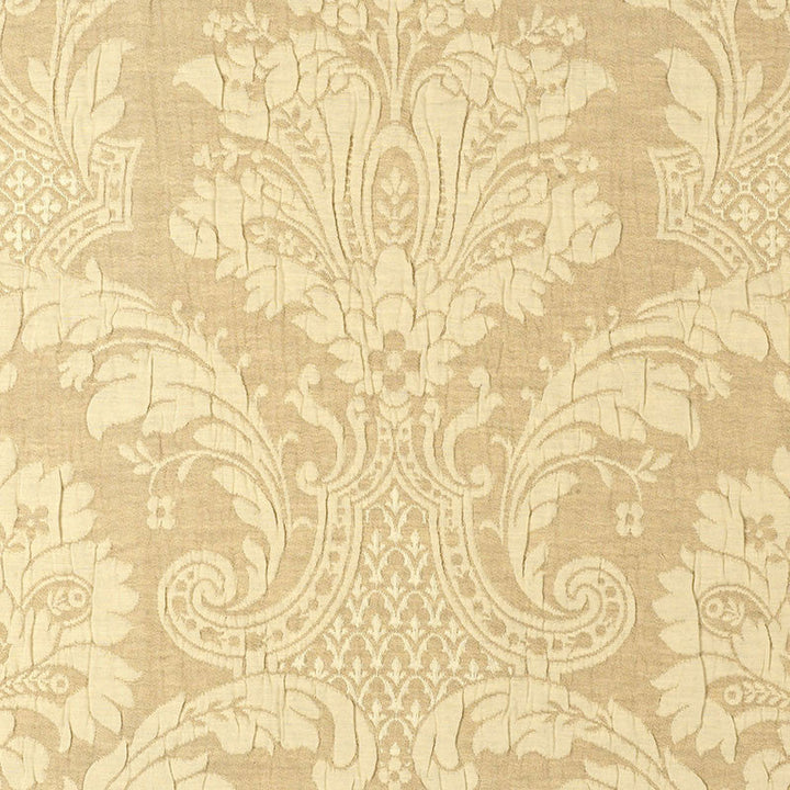 Genoa Damask Antelope 55613 by Schumacher Designer Fabric PALAZZO See Sample ITALY . </p><p>Repeat: Horizontal: 25 1/2" (65CM) and Vertical: 25 1/2" (65CM) 51" WIDE (130CM) - Swanky Fabrics -
