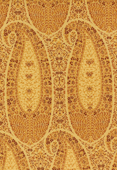 Cachemire Fiorentino Spice 55624 by Schumacher Designer Fabric COLLECTION-NAME-TBA-55620 100% Cotton Martindale 9,000 Horizontal: 3.25 and Vertical: 24.5 52.5 - Swanky Fabrics -