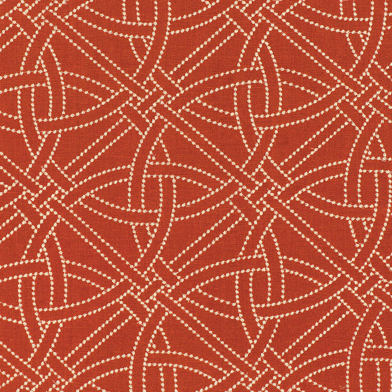 Durance Embroidery Bittersweet 55690 by Schumacher Designer Fabric CHROMA See Sample INDIA . </p><p>Repeat: Horizontal: 6 3/4" (17CM) and Vertical: 6 1/4" (16CM) 51 1/2" (131CM) - Swanky Fabrics -