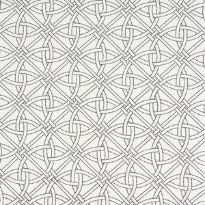Schumacher Fabric Durance Embroidery Black & White 55695