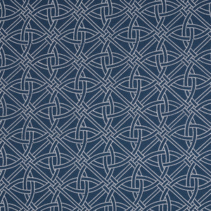 Schumacher Fabric Durance Embroidery Navy 55696