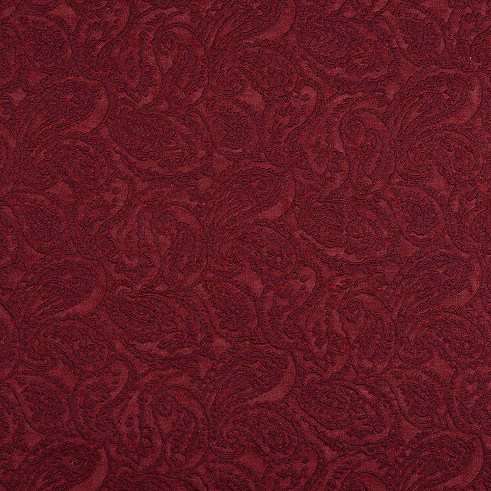 5572 Wine/Paisley by Charlotte Designer Fabric Enchanted Gardens 75% Cotton, 25% Polyester Asia Exceeds 70,000 Wyzenbeek Rubs (Heavy Duty) Horizontal: 14" x Vertical: 6.5" 54 Inches - Swanky Fabrics -