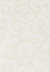 Schumacher Fabric Adina Sheer Embroidery Parchment 55980