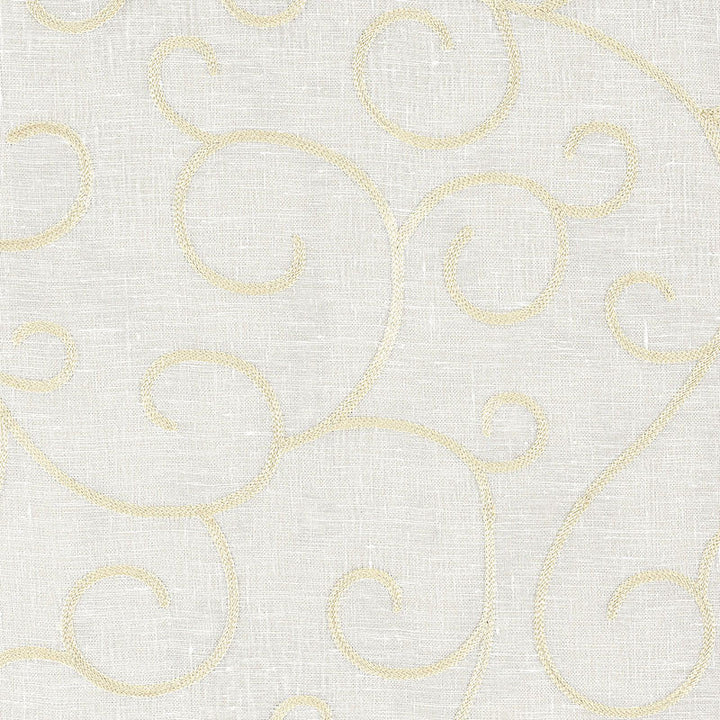 Adina Sheer Embroidery Parchment 55980 by Schumacher Designer Fabric RADIANCE SHEERS LINEN 90% RAYON 10% INDIA </p><p>Repeat: Horizontal: 17" (43CM) and Vertical: 16 3/8" (42CM) 52 - Swanky Fabrics -