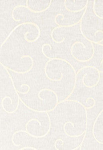 Schumacher Fabric Adina Sheer Embroidery Cream 55981