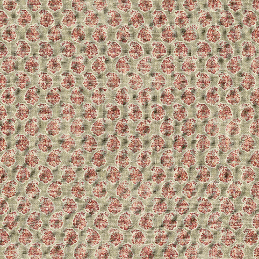 Henna Ruby 570050 by VILLA D'ASCOLI Designer Fabric - 75% cotton, 25% linen Pakistan 15000 Horizontal: 27 and Vertical: 25.25 54  - Swanky Fabrics -