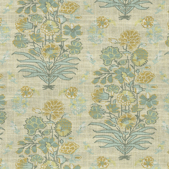 Jaipur Garden Opal 570062 by VILLA D'ASCOLI Designer Fabric - 75% cotton, 25% linen Pakistan 15000 Horizontal: 27 and Vertical: 25.25 54  - Swanky Fabrics -